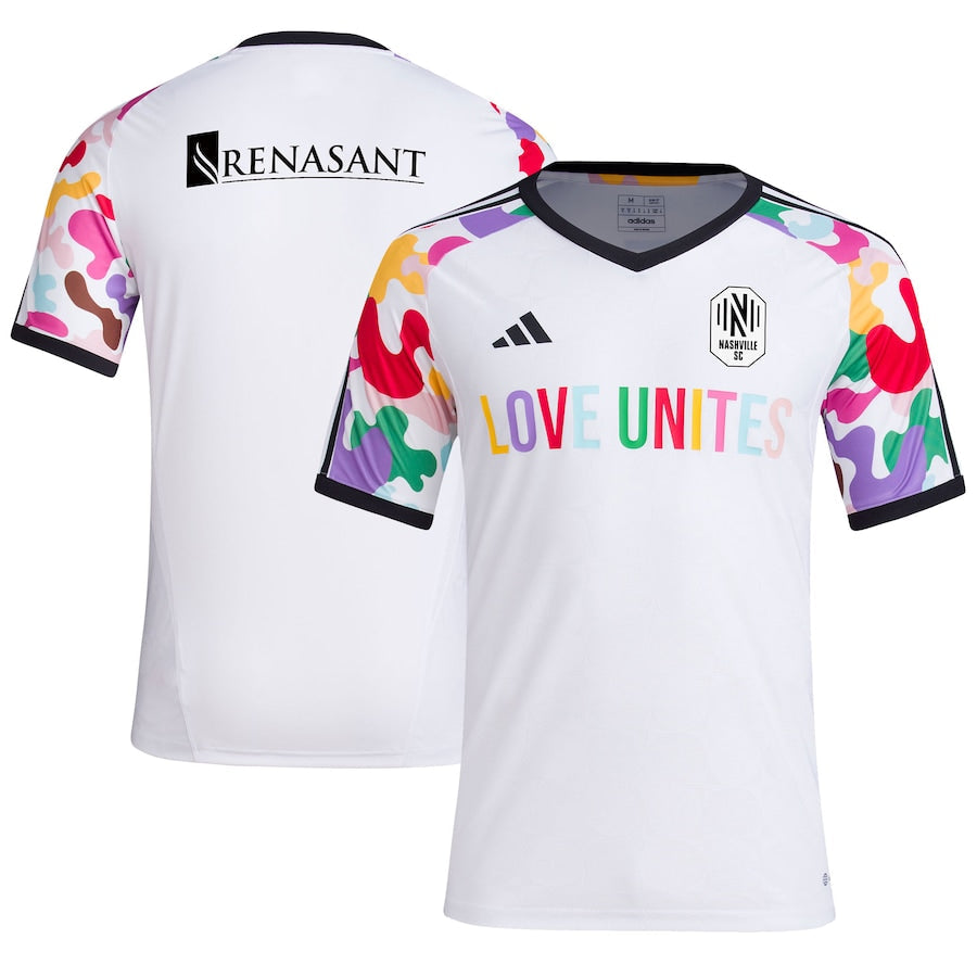 Nashville SC adidas 2023 Pride Pre-Match Top - White