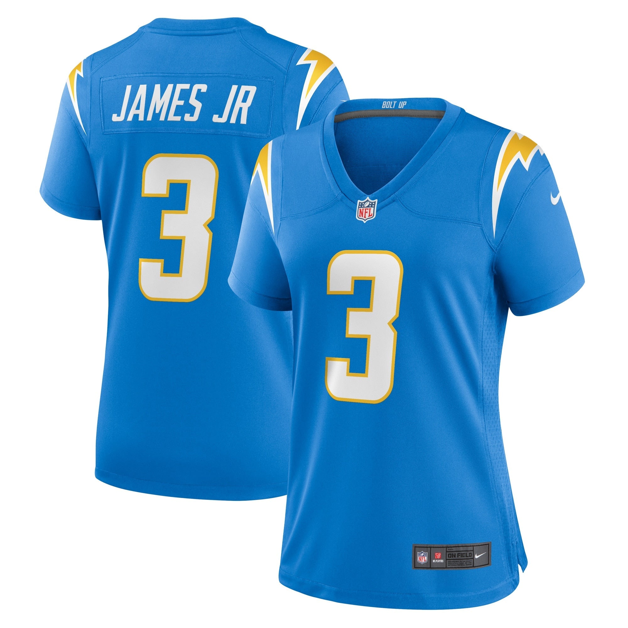 Derwin James Jr. Los Angeles Chargers Nike Women's Alternate Charger Power Game Jersey - Gold/Navy/Powder Blue
