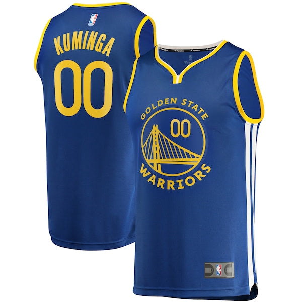 Jonathan Kuminga Golden State Warriors  2021 NBA Draft First Round Pick Fast Break Replica Jersey Royal - Icon Edition
