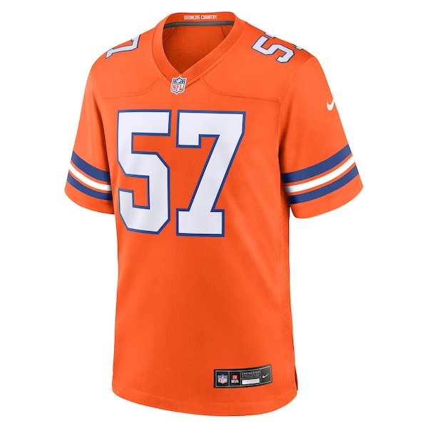 Tom Jackson Denver Broncos Nike Mile High Collection 1977 Throwback Retired Player Game Jersey - Orange