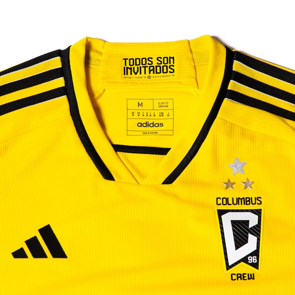 Columbus Crew adidas 2024 The Home Kit Authentic Custom Jersey - Yellow