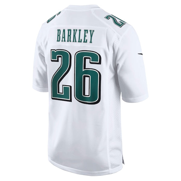 Saquon Barkley Philadelphia Eagles Nike Super Bowl LIX Fashion Game Player Jersey - Tundra White