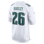 Saquon Barkley Philadelphia Eagles Nike Super Bowl LIX Fashion Game Player Jersey - Tundra White