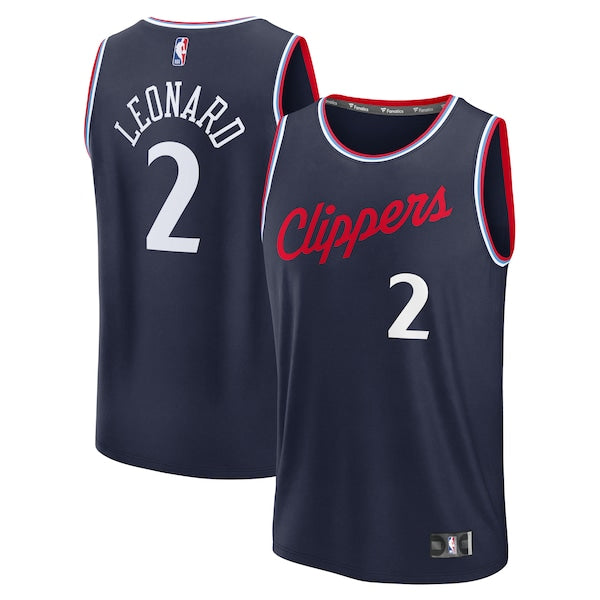 Kawhi Leonard LA Clippers  Fast Break Icon Jersey - Navy
