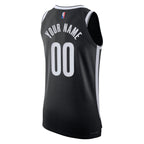 Brooklyn Nets Nike 2021/22 Diamond Authentic Custom Jersey - Icon Edition - Black