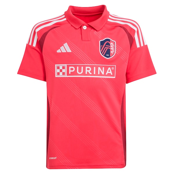 Cedric Teuchert St. Louis City SC adidas Youth 2025 Forever CITY Red Replica Player Jersey - Pink