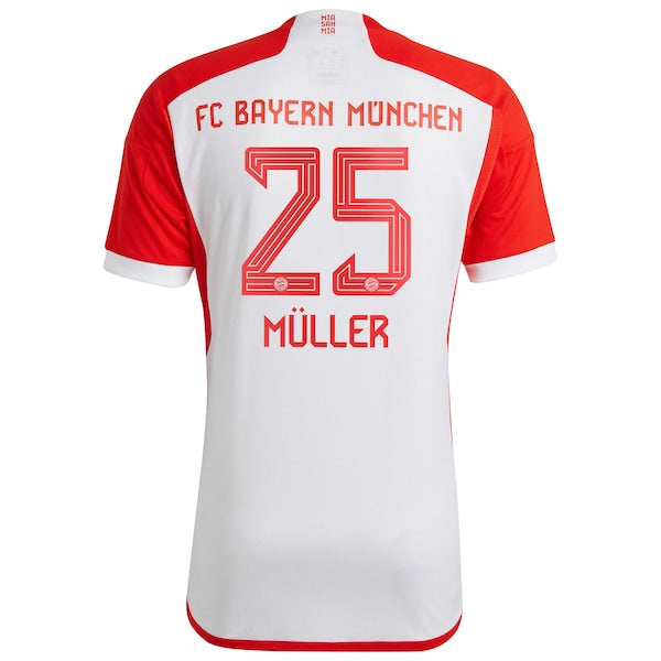 Thomas Müller Bayern Munich adidas 2023/24 Home Replica Jersey - White/Green