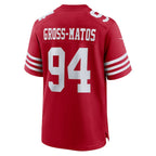 Yetur Gross-Matos San Francisco 49ers Nike Team Game Jersey -  Scarlet
