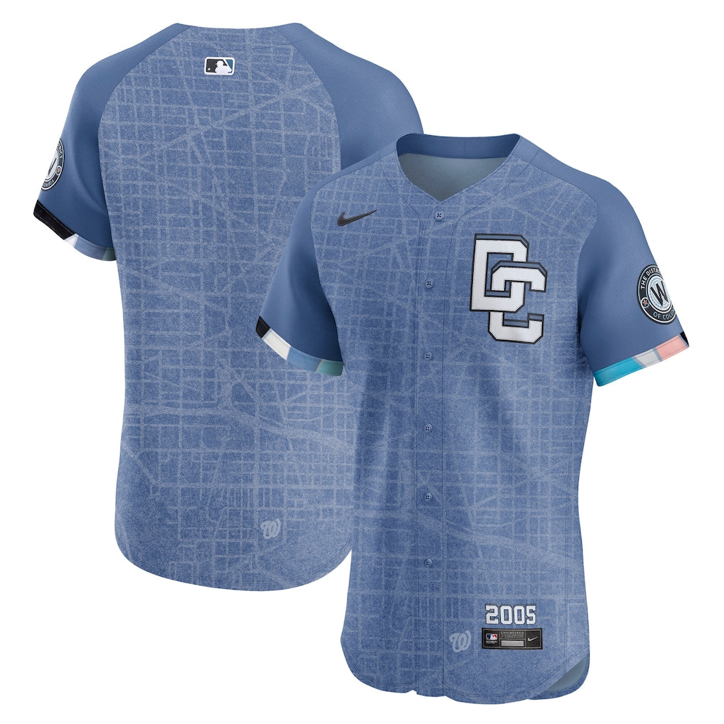 Washington Nationals Nike 2025 City Connect Elite Jersey - Blue