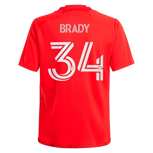 Chris Brady Chicago Fire adidas Youth 2024 Return To Red Replica Player Jersey – Red
