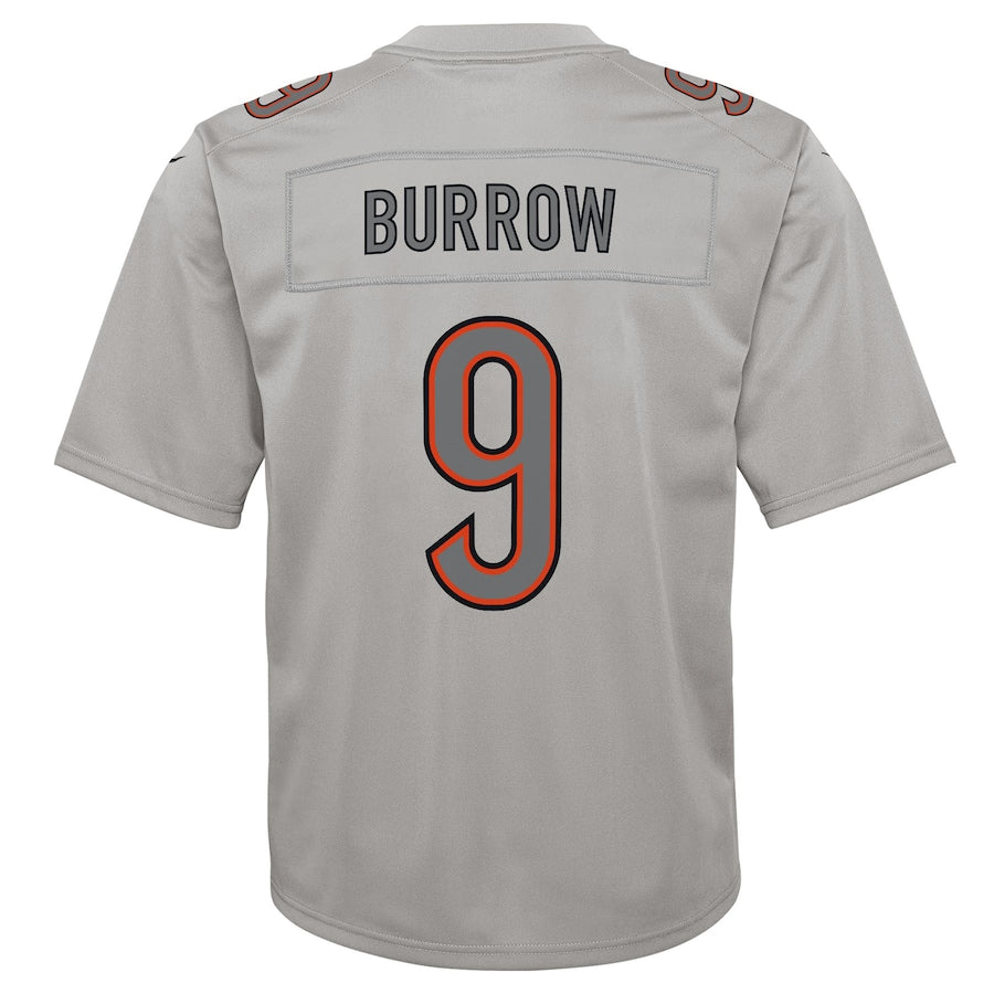 Joe Burrow Cincinnati Bengals Nike Youth Atmosphere Game Jersey - Gray
