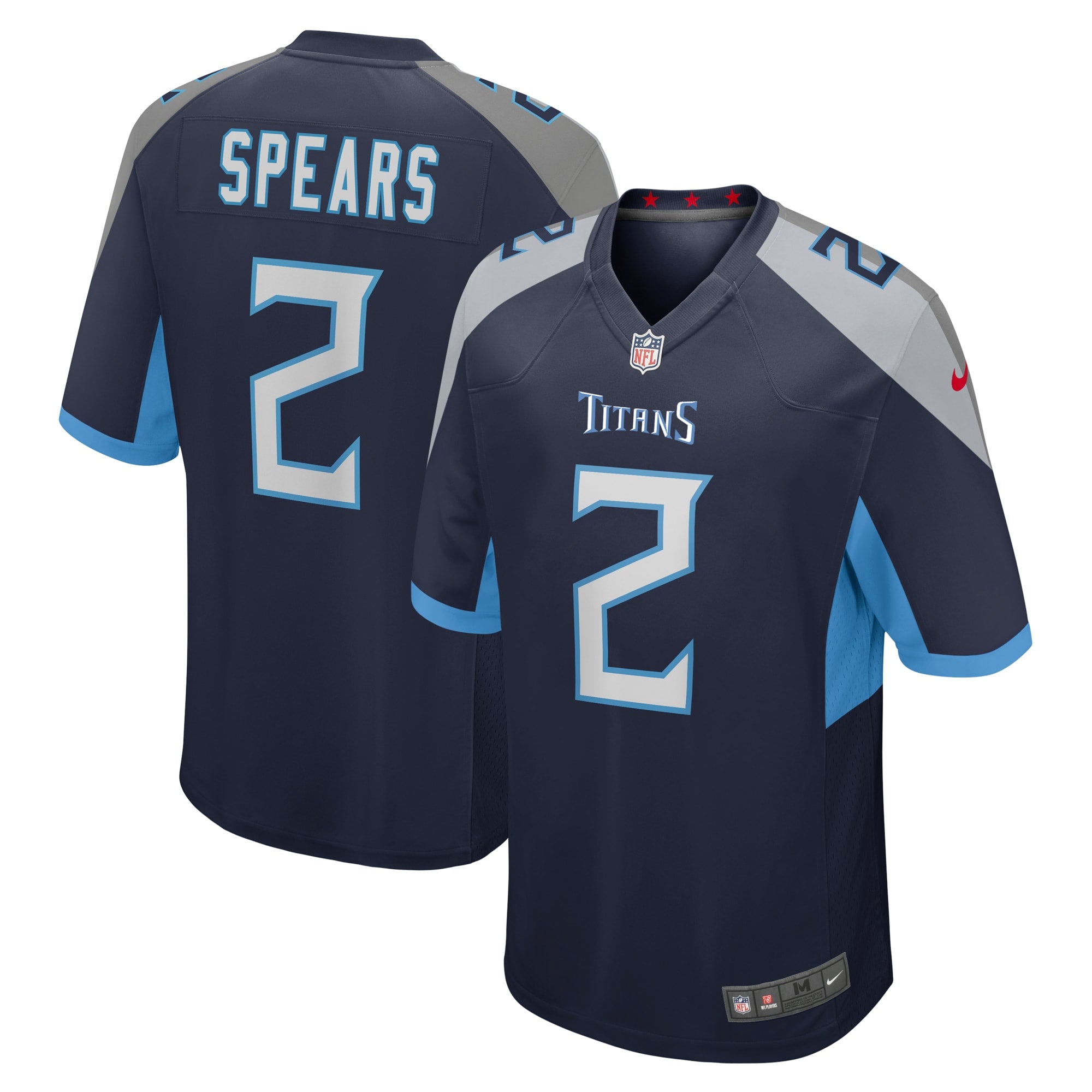 Tyjae Spears Tennessee Titans Nike Team Game Jersey -  Light Blue/Navy
