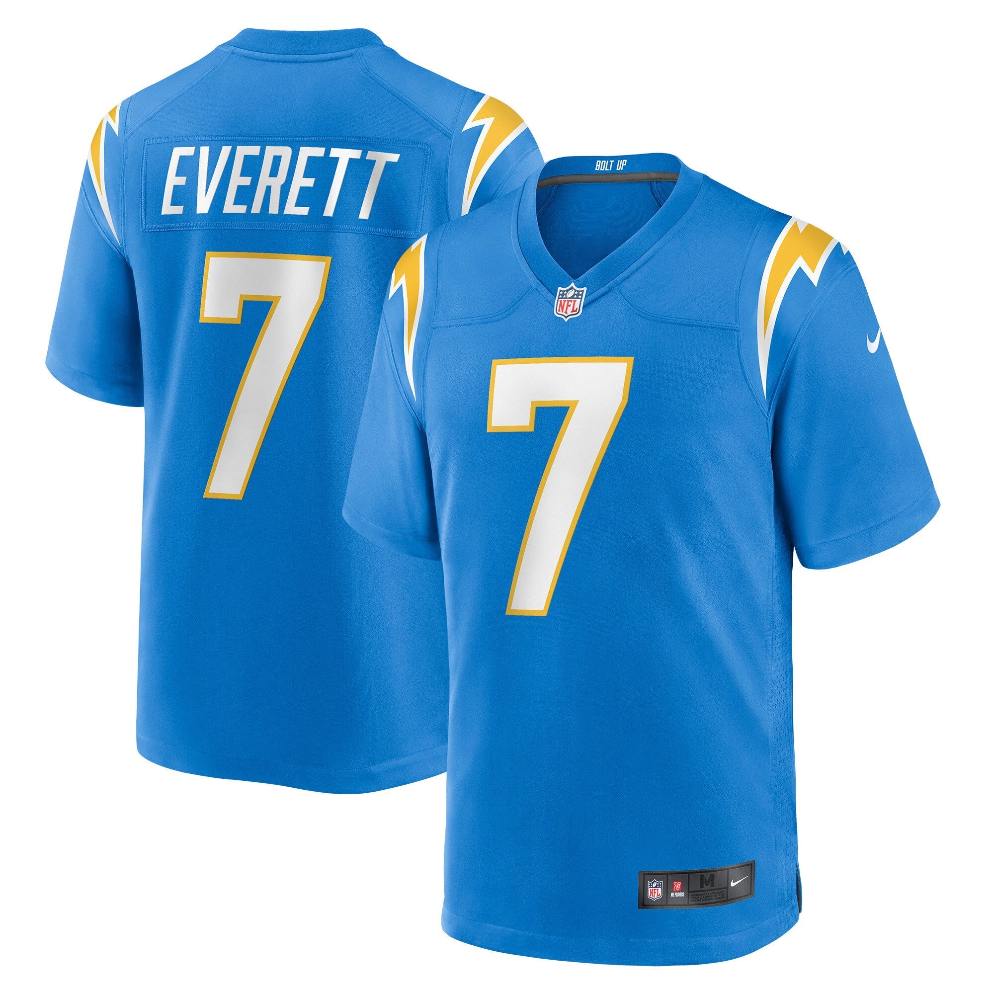 Gerald Everett Los Angeles Chargers Nike Game Player Jersey - White/Powder Blue