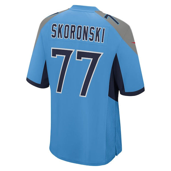 Peter Skoronski Tennessee Titans Nike Team Game Jersey -  Light Blue