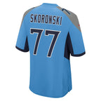 Peter Skoronski Tennessee Titans Nike Team Game Jersey -  Light Blue