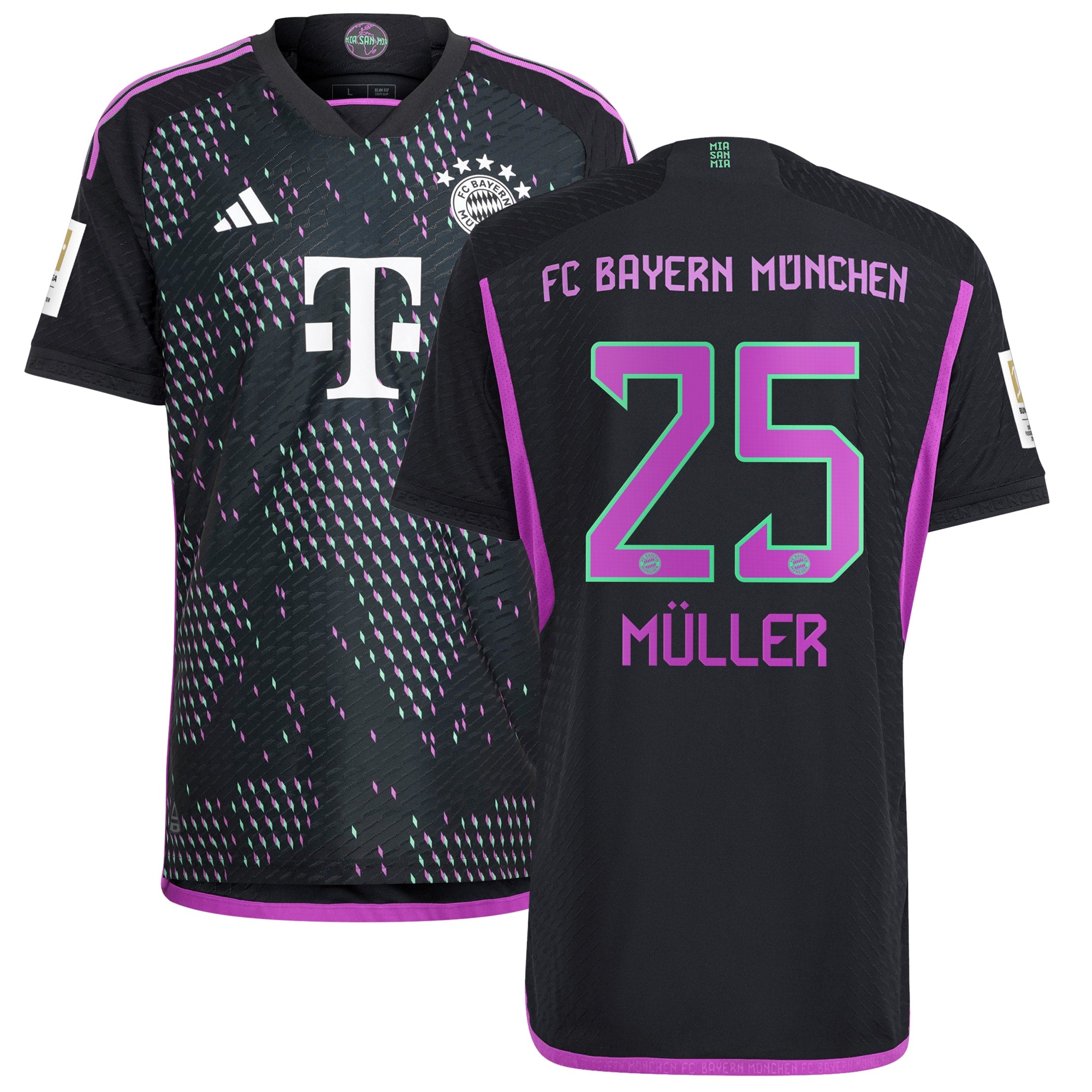 Thomas Müller Bayern Munich adidas 2023/24 Home Authentic Jersey - White/Black