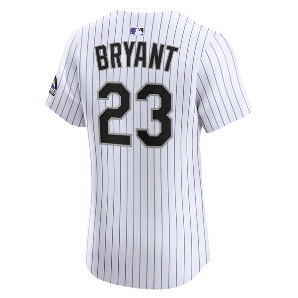 Kris Bryant Colorado Rockies Nike Home ElitePlayer  Jersey - White/Purple