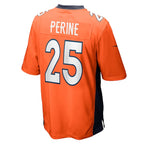 Samaje Perine Denver Broncos Nike Game Player Jersey - Orange