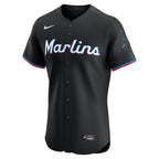 Miami Marlins Nike Alternate Elite Jersey - Black