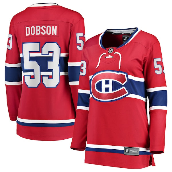 Noah Dobson Montreal Canadiens  Women's Home Breakaway Jersey - Red