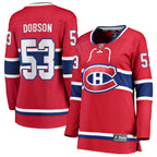 Noah Dobson Montreal Canadiens  Women's Home Breakaway Jersey - Red
