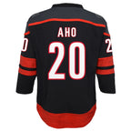 Sebastian Aho Carolina Hurricanes Youth Home Replica Player Jersey - Black/White