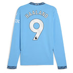 Erling Haaland Manchester City Puma 2024/25 Home Replica Long Sleeve Player Jersey - Light Blue