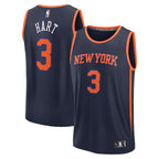 Josh Hart New York Knicks  Fast Break Replica Player Jersey - Statement Edition - Navy