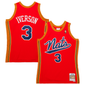 Allen Iverson Philadelphia 76ers Hardwood Classics Swingman Jersey - Red
