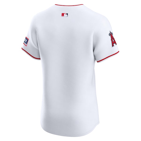 Los Angeles Angels Nike Home Elite Patch Jersey - White
