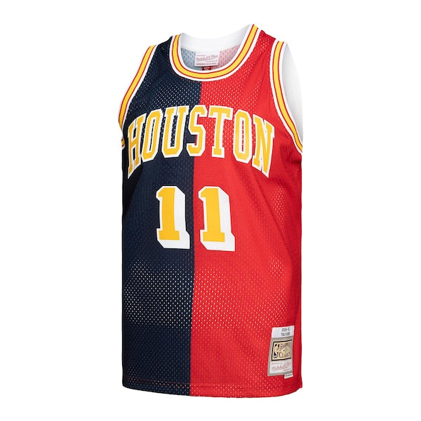 Yao Ming Houston Rockets Hardwood Classics 2004/05 Split Swingman Jersey - Navy/Red