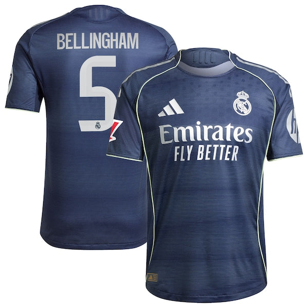 Jude Bellingham Los Merengues adidas 2025/26 Away Authentic Player Jersey - Blue
