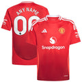 Manchester United adidas Youth 2024/25 Home Replica Custom Jersey - Red