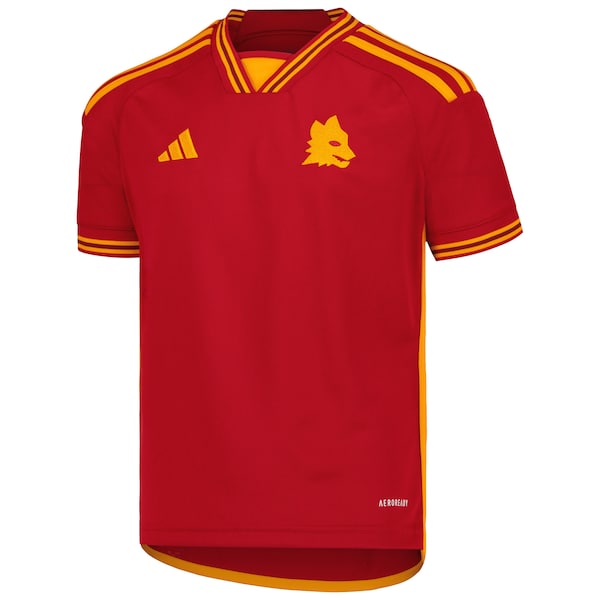 AS Roma adidas Youth 2023/24 Home Replica Jersey - Red