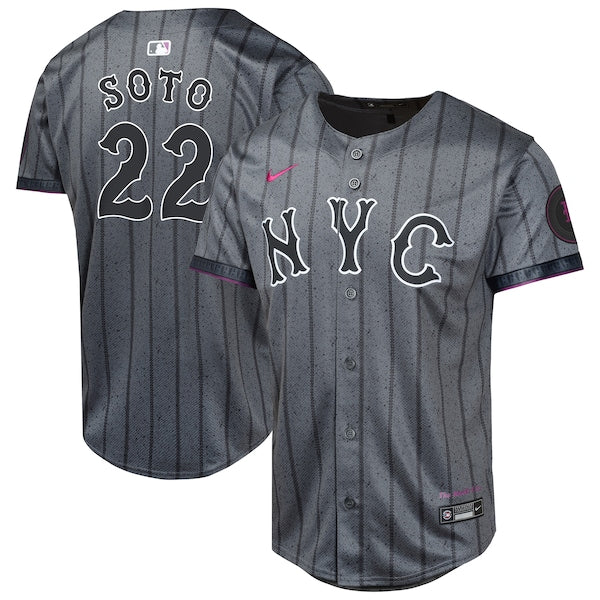 Juan Soto New York Mets Nike Youth City Connect Limited Jersey  - Gray