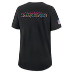 Baltimore Ravens Nike Women's 2025 NFL Crucial Catch Tri-Blend Dri-FIT T-Shirt - Black