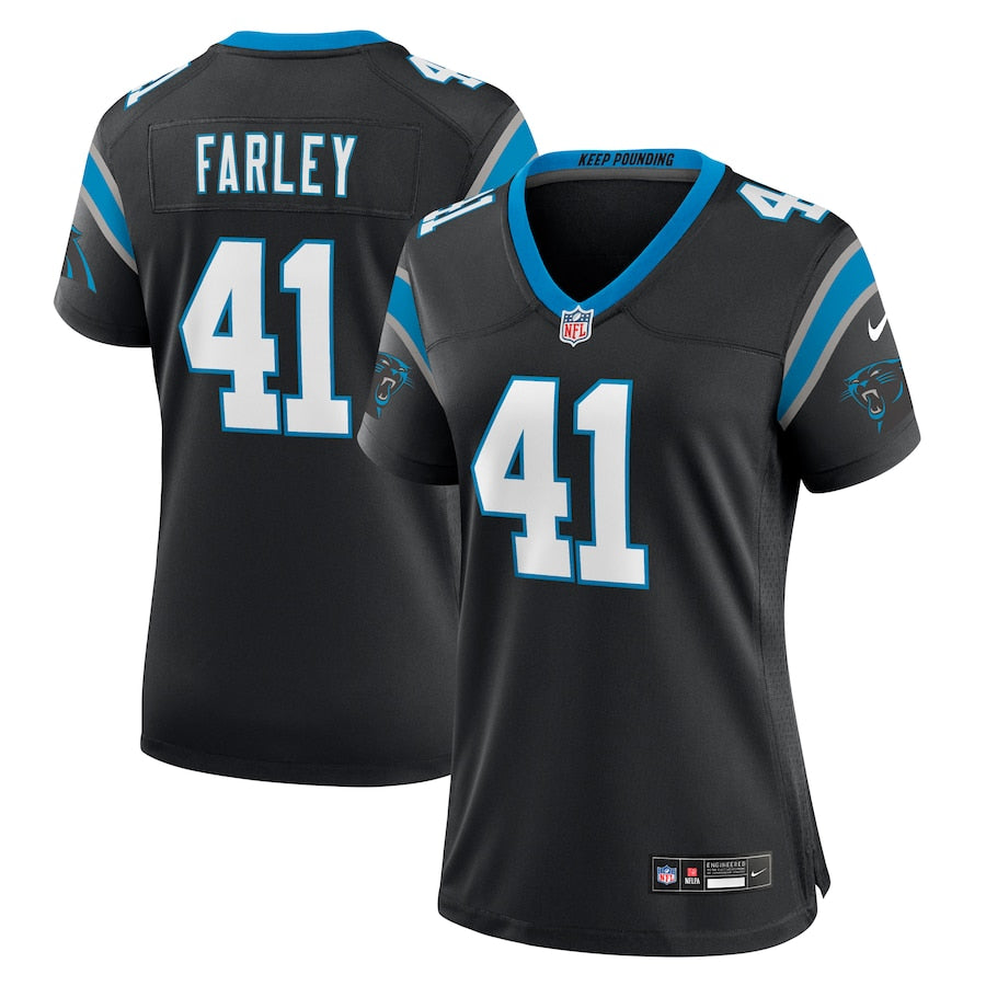 Matthias Farley Carolina Panthers Nike Women's  Game Jersey -  Black