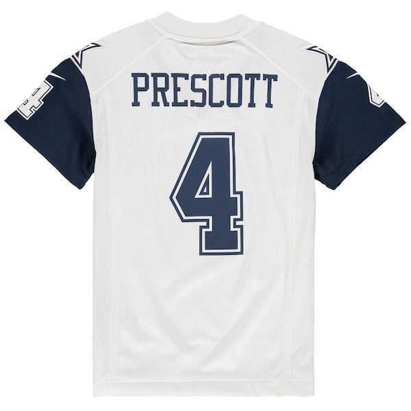 Dak Prescott Dallas Cowboys Nike Youth Color Rush Game Jersey - White/Navy