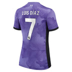 Luis Diaz Liverpool Nike Women's 2023/24 Third Stadium Replica Player Jersey - Purple