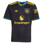 Manchester United adidas Youth 2025/26 Third Replica Custom Jersey - Black/White/Red