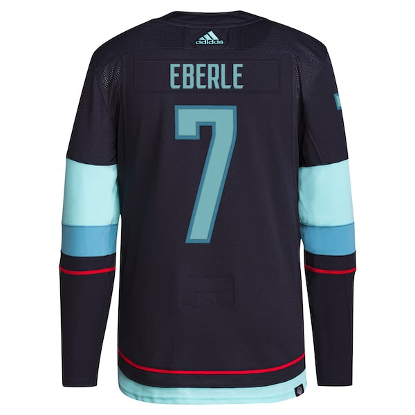 Jordan Eberle Seattle Kraken adidas Home Primegreen Authentic Pro Player Jersey - Deep Sea Blue/White