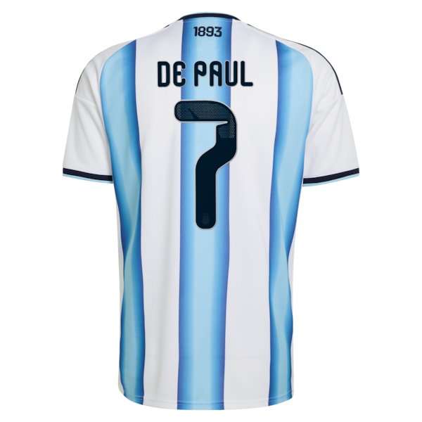 Rodrigo De Paul Argentina National Team adidas 2026 Home Replica Jersey - White