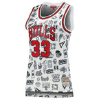 Scottie Pippen Chicago Bulls Women's 1997 Doodle Swingman Jersey - White