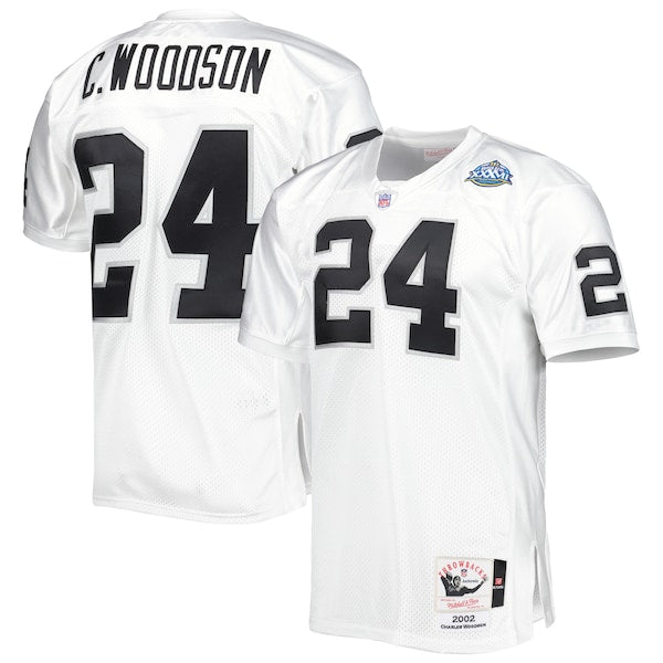 Charles Woodson Las Vegas Raiders 2002 Authentic Throwback Retired Player Jersey - White