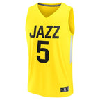 Cody Williams Utah Jazz  2024 NBA Draft Fast Break Player Jersey - Icon Edition - Yellow