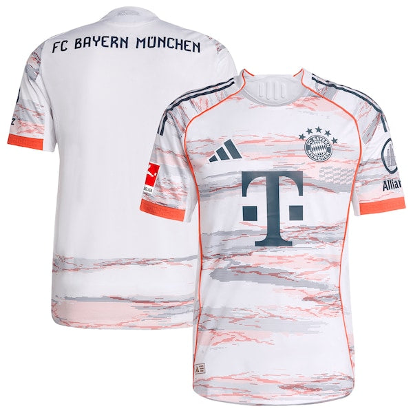 Bayern Munich adidas 2025/26 Away Authentic Jersey - White/Red