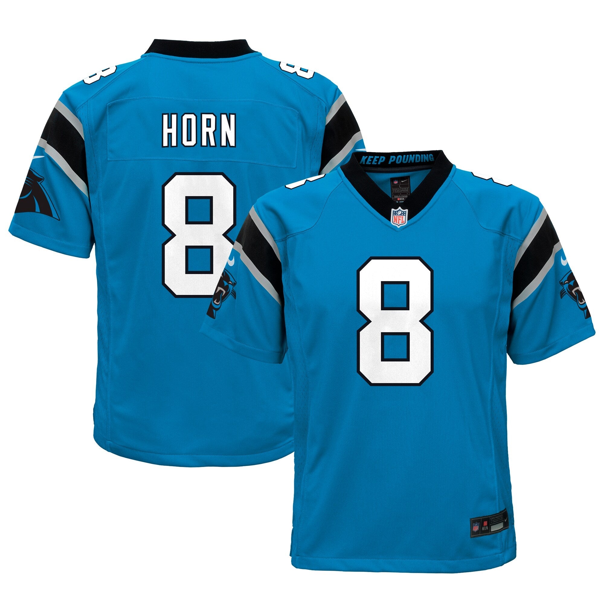 Jaycee Horn Carolina Panthers Nike Youth Game Jersey - White/Blue