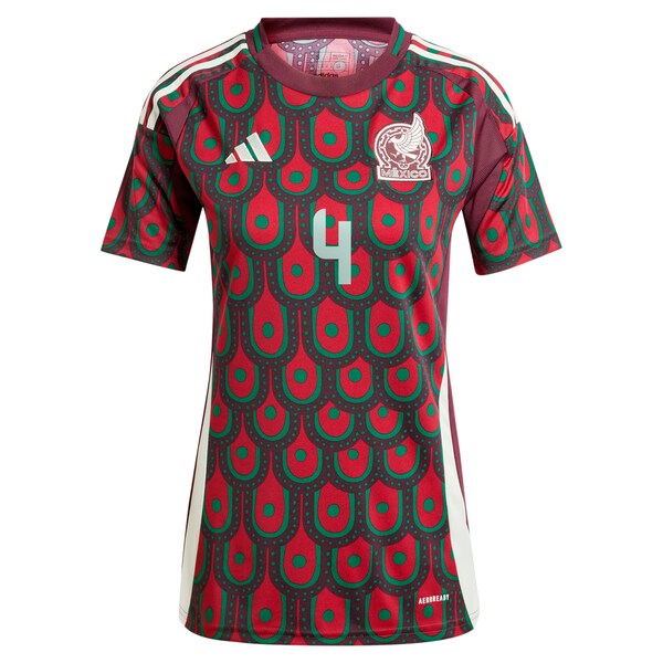 Edson Alvarez Mexico National Team adidas Women's 2024 Home Replica Player Jersey - Burgundy/Green