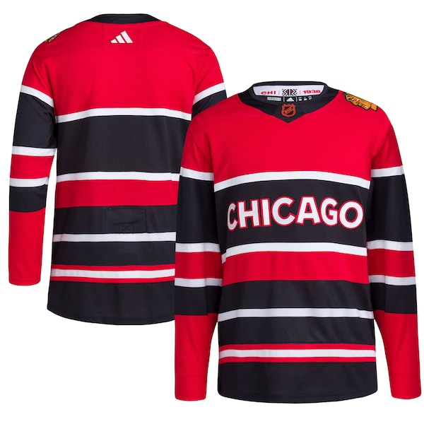 Chicago Blackhawks adidas Reverse Retro 2.0 Authentic Blank Jersey - Red
