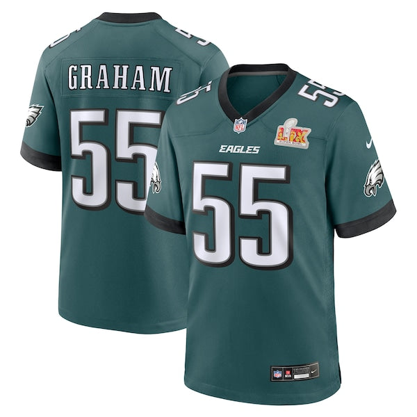 Brandon Graham Philadelphia Eagles Nike Super Bowl LIX Game Player Jersey - Midnight Green